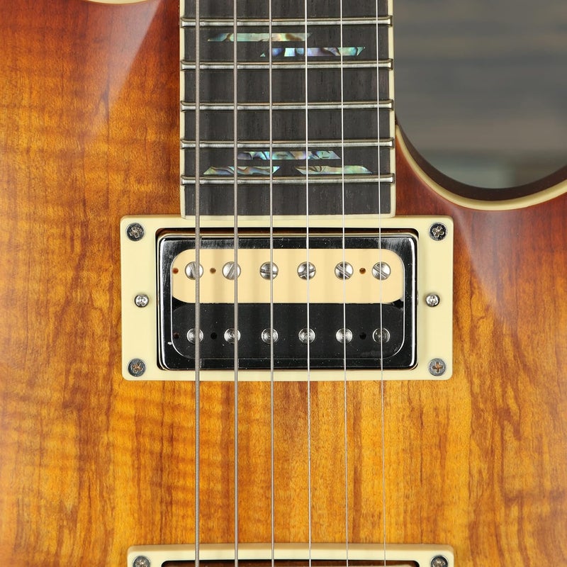 Schecter C-1 Exotic Spalted Maple Electric Guitar - Satin Natural Vintage Burst - Image 5