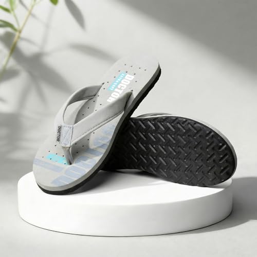 DOCTOR EXTRA SOFT Women's Care Orthopaedic and Diabetic Super Comfort Dr Sliders Flipflops and House Slippers for Women’s and Girl’s Womens-D-21-Grey-3UK - Image 2