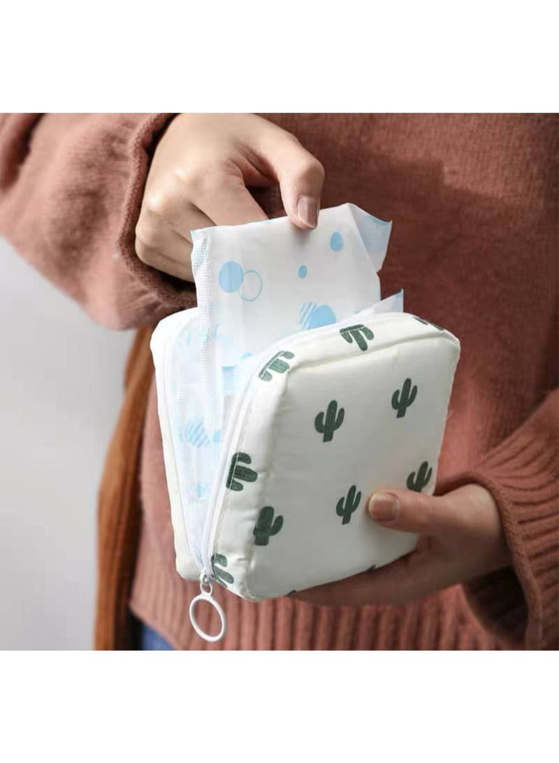 حافظة فوط صحية صغيرة ضد الماء بسحاب – محفظة متعددة الاستخدام للسيدات بتنظيم محكم وسهولة الحمل - Image 1