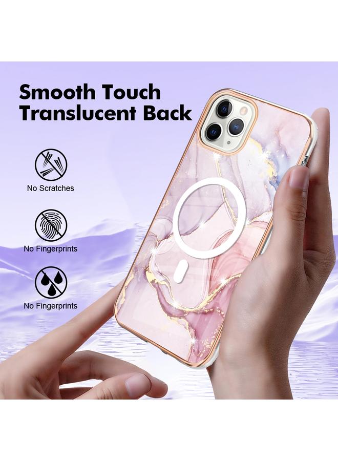 Zaboon Case For iPhone 11 Pro Max Marble Pattern Dual-side IMD Magsafe TPU Phone Case - Image 5