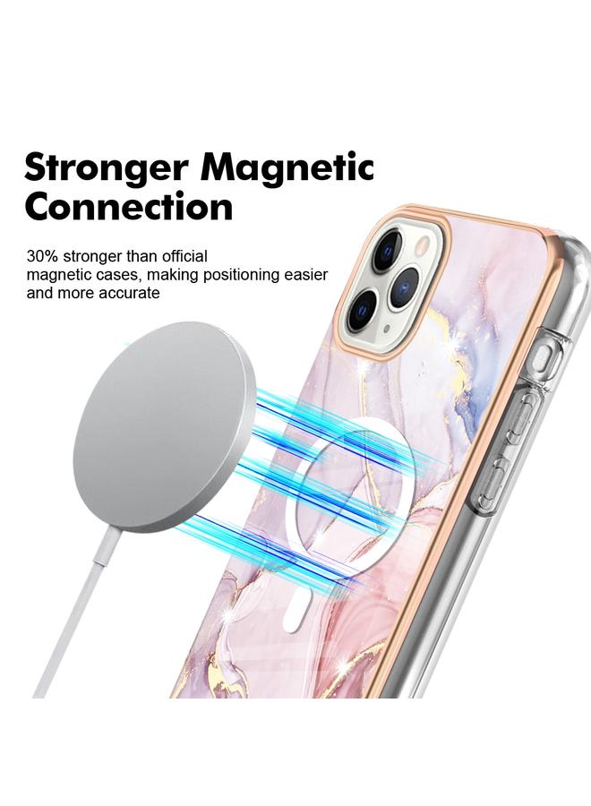Zaboon Case For iPhone 11 Pro Max Marble Pattern Dual-side IMD Magsafe TPU Phone Case - Image 2