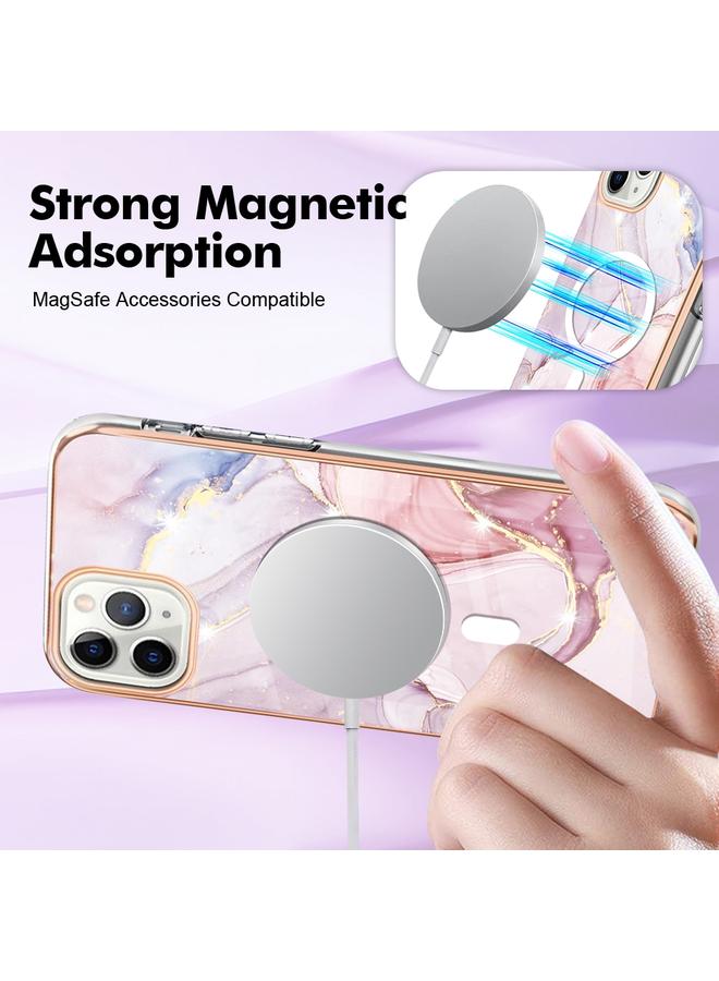 Zaboon Case For iPhone 11 Pro Max Marble Pattern Dual-side IMD Magsafe TPU Phone Case - Image 3