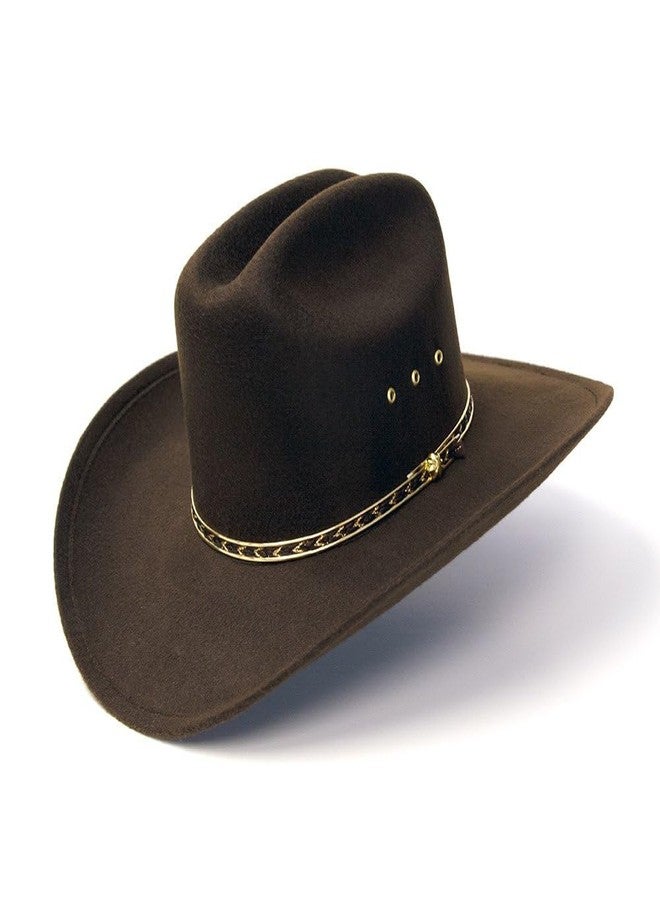 Western Express Faux Felt Finish Cowboy Hat - Cattleman Style with Stylish Gold Hat Band | Kids' Cowboy & Cowgirl Hat - Image 1