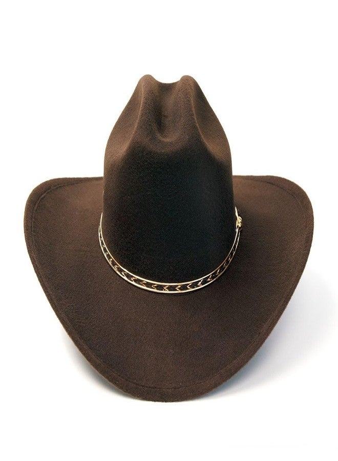 Western Express Faux Felt Finish Cowboy Hat - Cattleman Style with Stylish Gold Hat Band | Kids' Cowboy & Cowgirl Hat - Image 4