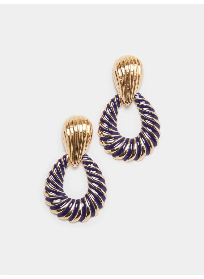 Styli Styli Textured Round Earrings
