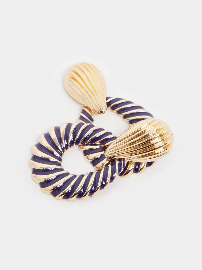 Styli Styli Textured Round Earrings  - Image 4