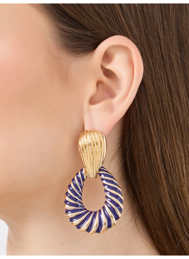 Styli Styli Textured Round Earrings