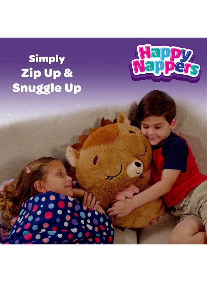 Happy Nappers Pillow & Sleepy Sack Comfy Cozy Compact Super Soft Warm All Season Sleeping Bag With Pillow Blue Shark (Medium 54” X 20”) - Image 5