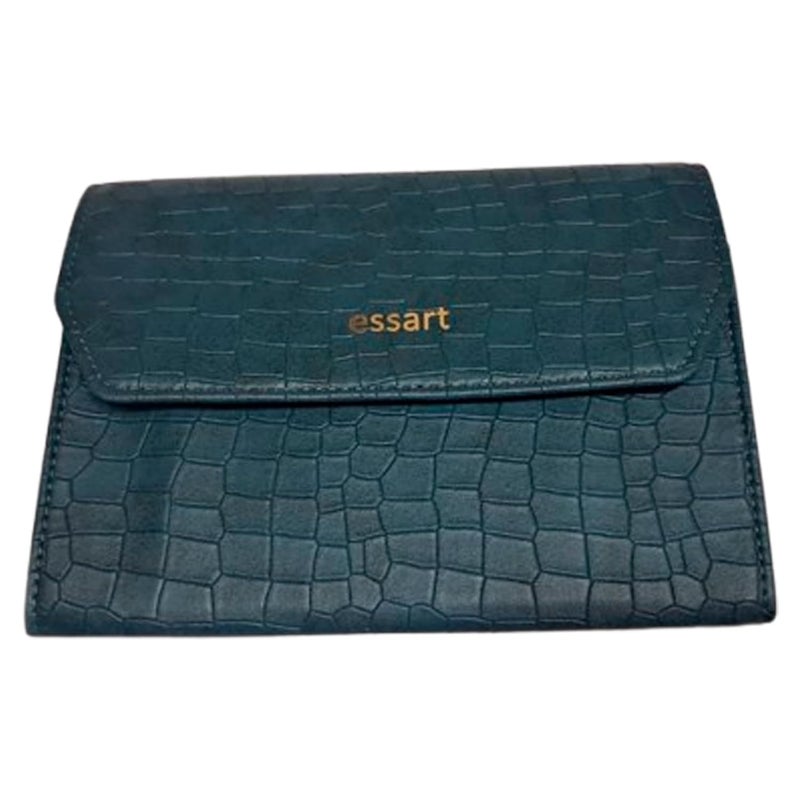 essart Faux Leather 10-Slots Zipper Pen Case – Stylish & Durable Storage for Pens Storage Case, Pen Pouch Colour Croco Green - Image 2