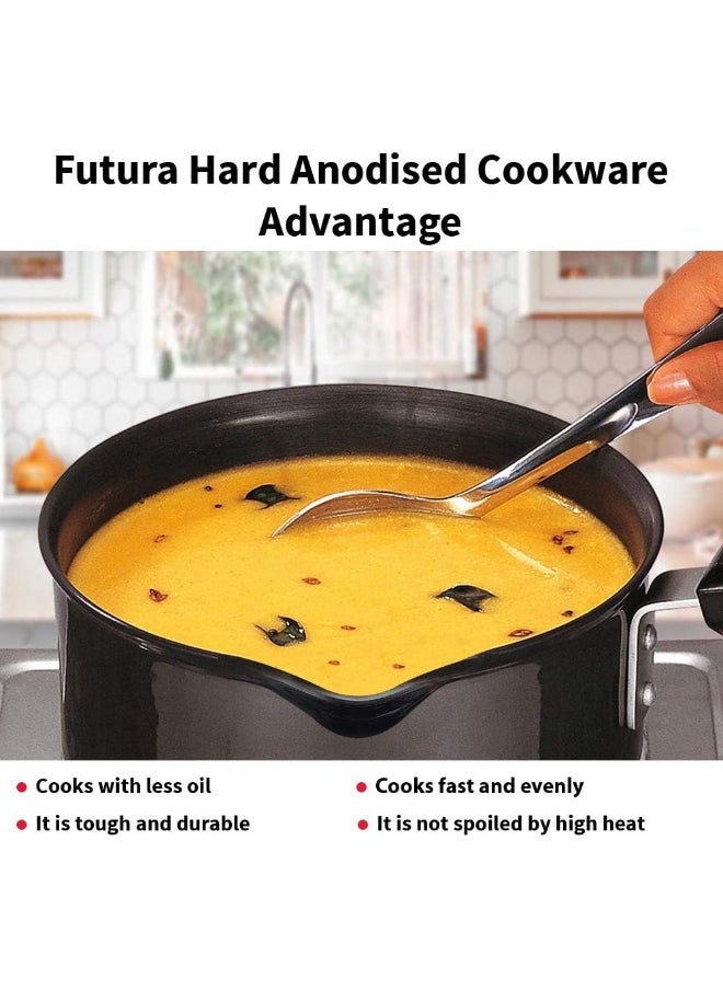 Hawkins - Hawkins Futura Hard Anodised Saucepan 1.5L, 16 cm, 3.25 mm with SS Lid - Image 1
