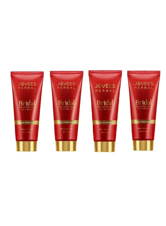 Jovees Herbal Bridal Combo (Bridal Face wash 120ml + Bridal Scrub 100g + Bridal Face Masque 100g + Bridal Creme 60g) For Natural Glow and Brightness (4 Items in the set) - Image 1