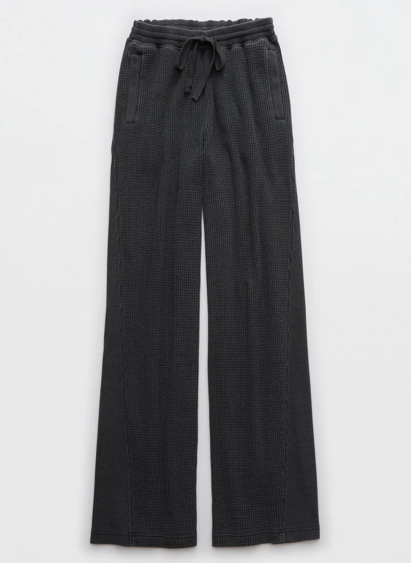 Aerie Casual Waffle Wide Leg Skater Pant