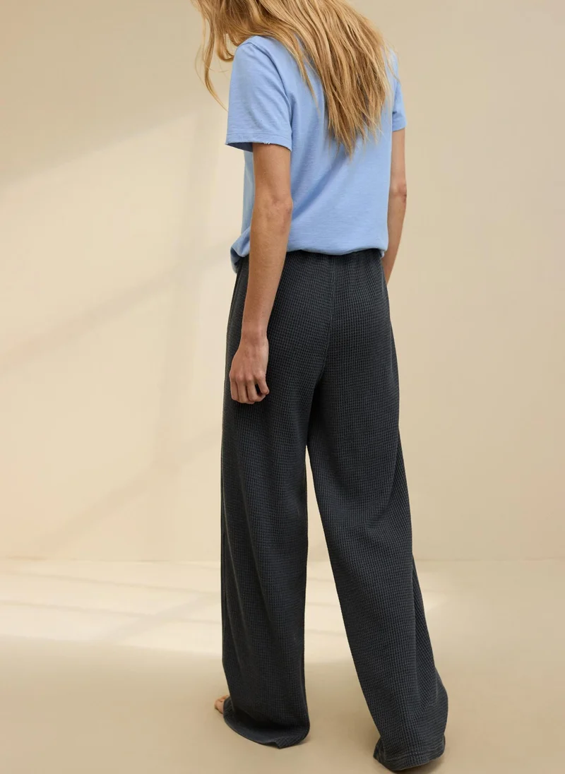 Aerie Casual Waffle Wide Leg Skater Pant
