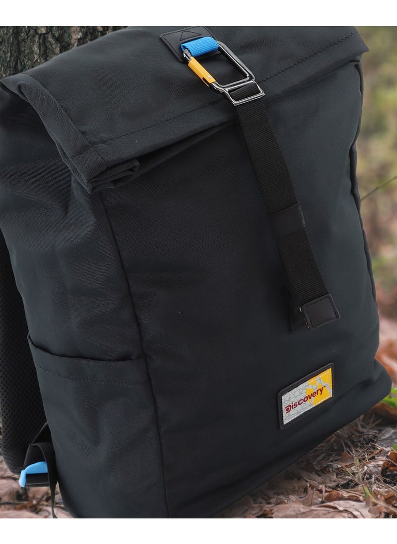 Discovery ICON Roll Top 15L Backpack Black, Durable Lightweight Multi Compartment Travel Bag, Padded Laptop/Tablet Pocket RFID, Adjustable Strap With Luggage Fix Strap, Men Women School Outdoor - pzsku/Z618702EACFD280F9E4F8Z/45/_/1739530367/794d1db1-8cb5-42ca-9a63-4561a7246b39