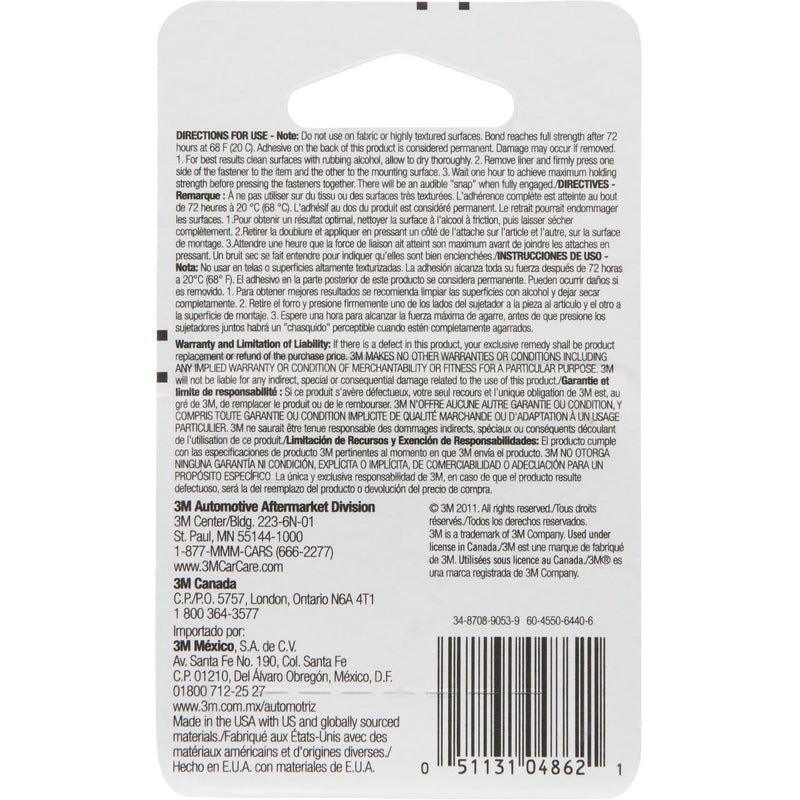 3M Dual Lock Reclosable Fasteners, 04862, 1 in X 1 in, Clear, 4 pcs - Image 4