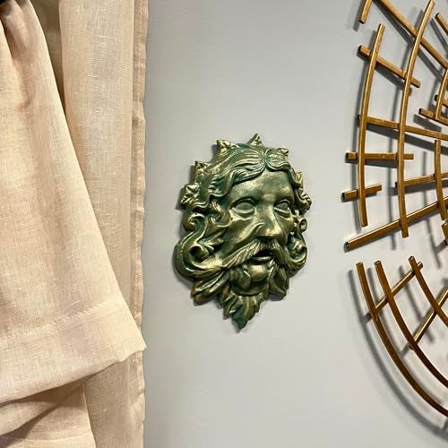 Things2Die4 Cast Iron Celtic Green Man Wall Décor Art Hanging | Antiqued Verdigris Green Finish | Symbol of Rebirth and Growth | Indoor/Outdoor | 9.75 Inches Tall - Image 5