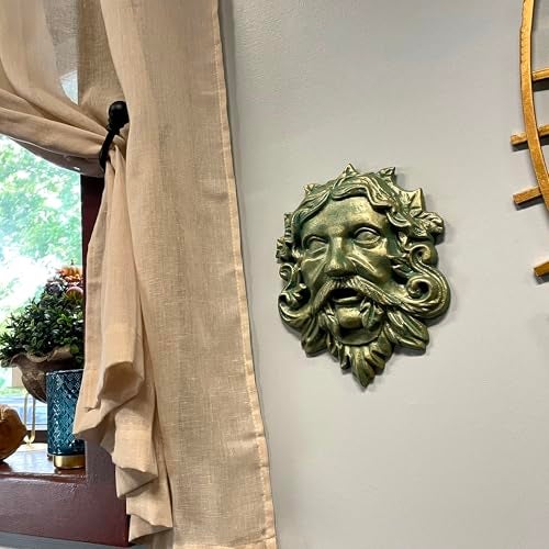 Things2Die4 Cast Iron Celtic Green Man Wall Décor Art Hanging | Antiqued Verdigris Green Finish | Symbol of Rebirth and Growth | Indoor/Outdoor | 9.75 Inches Tall - Image 3