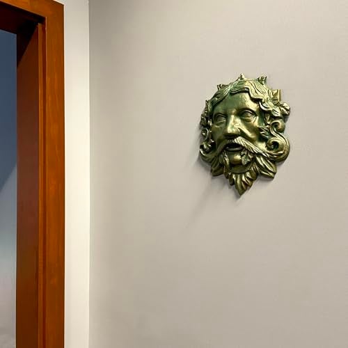 Things2Die4 Cast Iron Celtic Green Man Wall Décor Art Hanging | Antiqued Verdigris Green Finish | Symbol of Rebirth and Growth | Indoor/Outdoor | 9.75 Inches Tall - Image 4