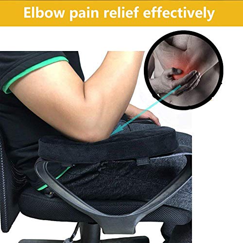 traderplus 2 Pcs Memory Foam Chair Armrest Pads Cushion Cover Elbow Pillow for Forearm Pressure Relief - Image 4