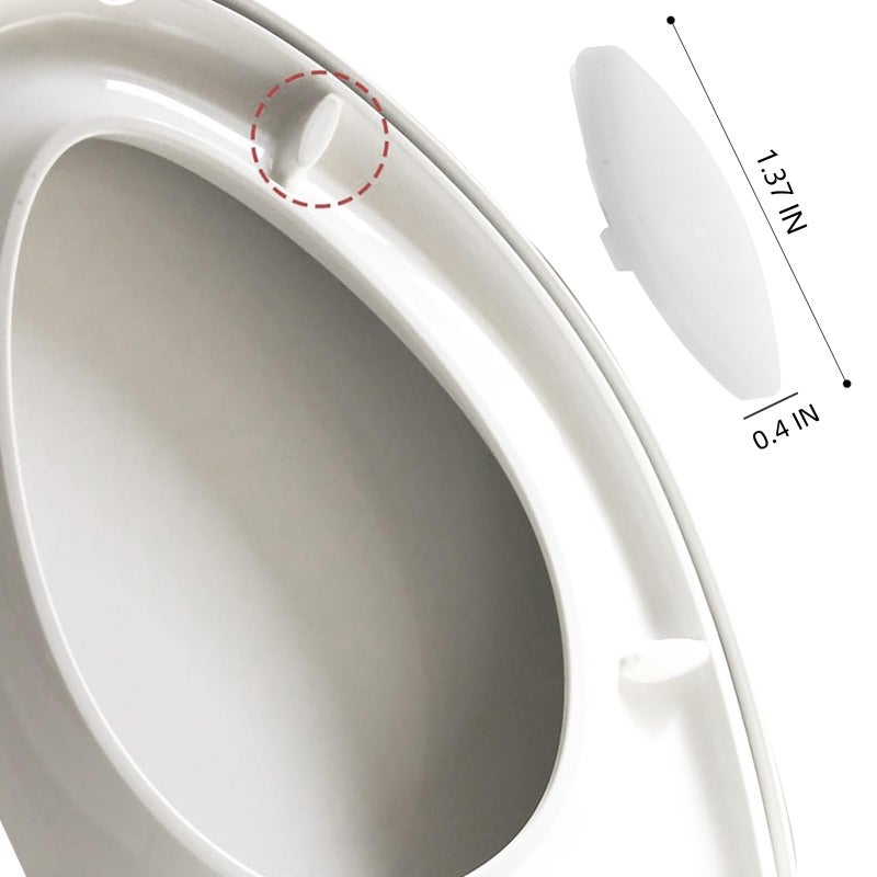 NUTLET 4Pcs Toilet Seat Bumpers, Rubber Toilet Seat Bumper for Kohler 1133070 1236365 Toilet Replacement Parts, Suitable for Families, Hotels, Hospitals, School Toilet Seats - Image 3