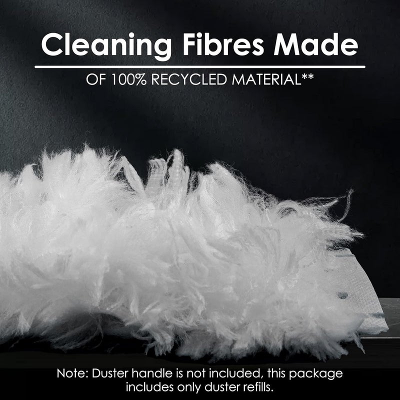 BRUVISH (15 Count) Disposable Duster Refills Compatible with O-Cedar Flex & Catch Dusters, Heavy Duty Dust Refills, Multi-Surface Duster Replacement Kit, Dust Removal Brush Heads, Soft microfibers - Image 2
