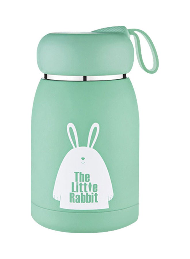 Stainless Steel Vacuum Insulated Bottle With Easy Carry Strap For Hot And Cold Green 15x8x8cm - Image 1