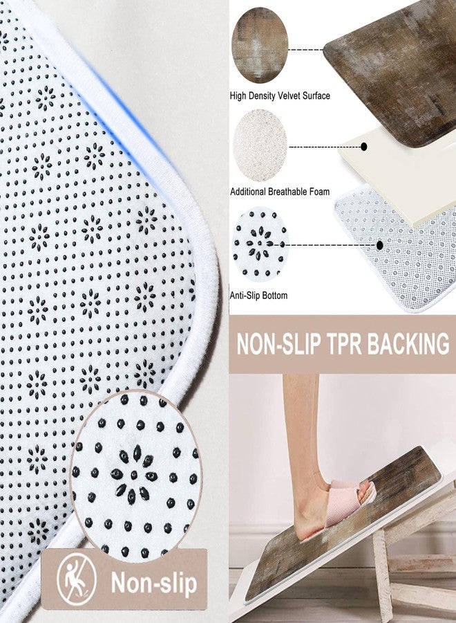 ArtSocket Brown Bathroom Set with Shower Curtain and Rugs Accessories, Brown Grey Abstract Modern Shower Curtain Set Abstract Bathroom Decor 3 Pcs - Image 3