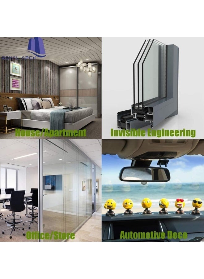 Royal Apex Strong Double-Sided Sticky Clear Traceless Acrylic Transparent Adhesive Tape For Home Wall Room Office Decor Phones Pictures Household And Outdoor Mounting 18Mm X 50 M - Image 4