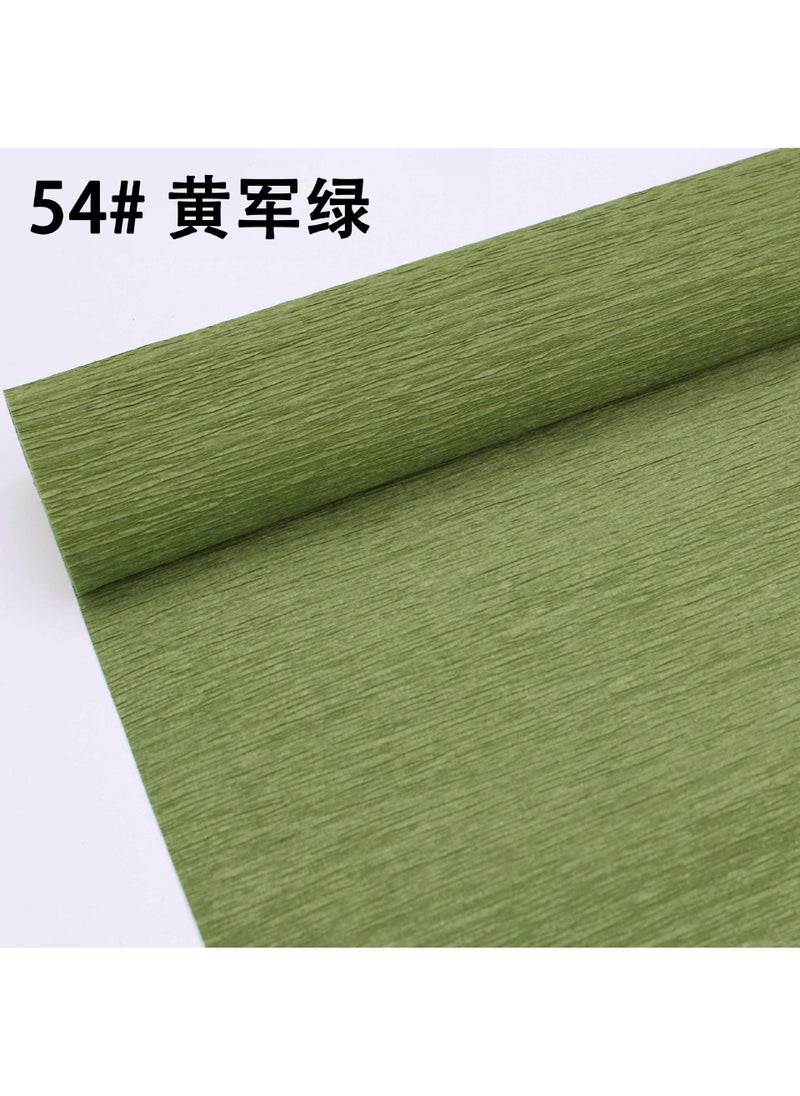 Generic Wholesale color crepe paper thickened Hemming paper flower packaging handmade diy FLORAL making material pleated paper 14 Blue Lotus 