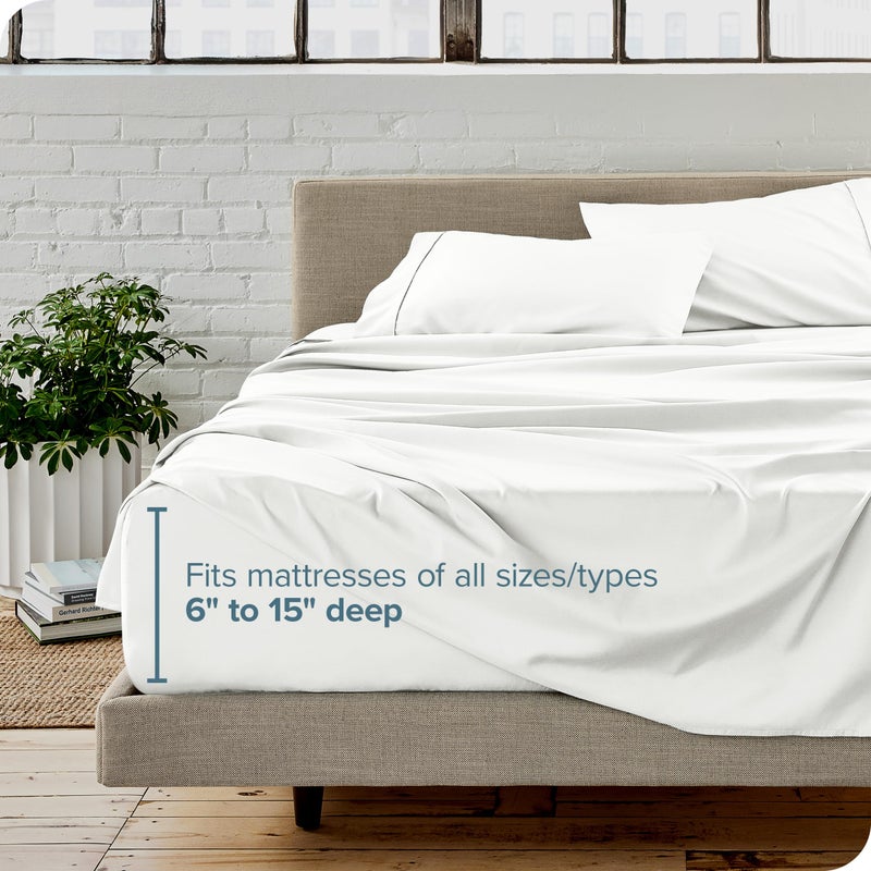 Bare Home King Sheet Set - Luxury 1800 Ultra-Soft Microfiber King Bed Sheets - Double Brushed - Deep Pockets - Easy Fit - 4 Piece Set - Bedding Sheets & Pillowcases (King, Cream) - Image 5