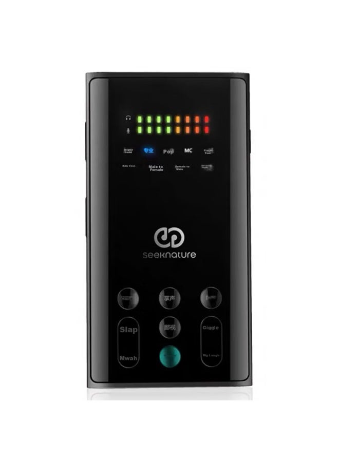 Seeknature Senran Baiba Second Generation Sound Card Black Set, Mobile Phone Computer Douyin Kuaishou Universal Streamer Singing, Quanmin K Song Recording Equipment Complete Set, Condenser Microphone - Image 1