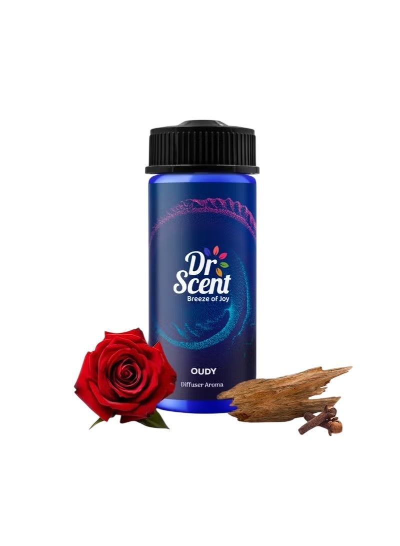 Dr Scent Aroma Oil Oudy, With Intense Notes of Rich Agarwood, Sweet Hearty Notes of Praline, Finishing with Strong Woody Hints of Clove (170ml) Made in UAE - Image 1