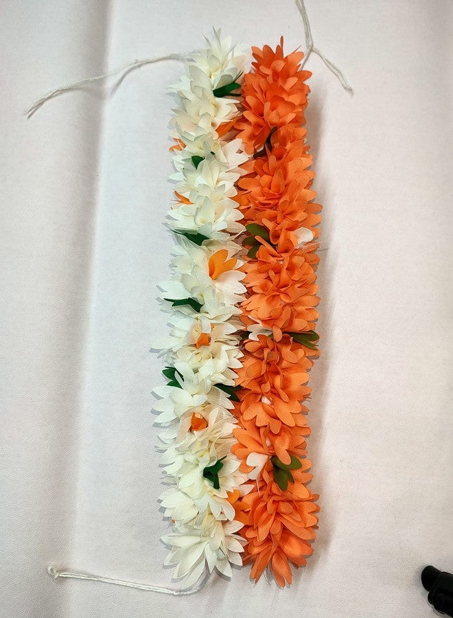 PMK Gadgade Gift Artificial Garland Polyster Fabric Flower Juda Gajra Hair Bun Accessory for Women (6) Multicolor - Image 3