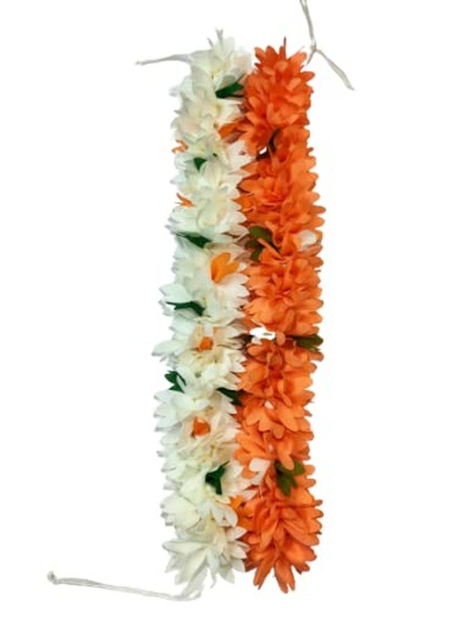 PMK Gadgade Gift Artificial Garland Polyster Fabric Flower Juda Gajra Hair Bun Accessory for Women (6) Multicolor - Image 1