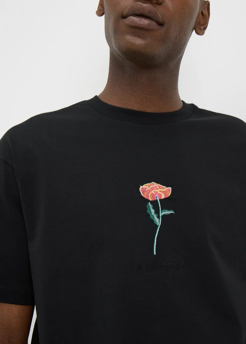 Matalan Black Floral Mexico T-Shirt