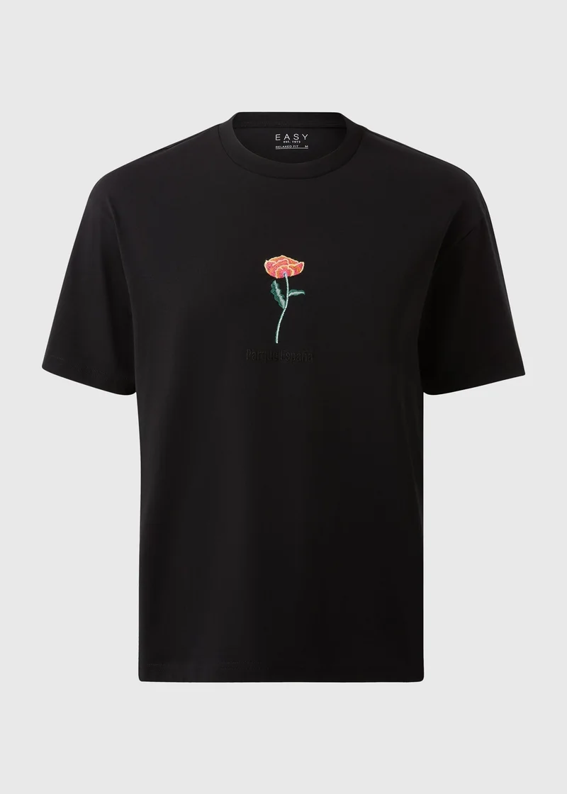 Matalan Black Floral Mexico T-Shirt