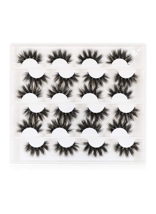 JIMIRE - 12 Pairs False Eyelashes Fluffy High Volume Fake Eyelashes Faux Mink Lashes - Image 1