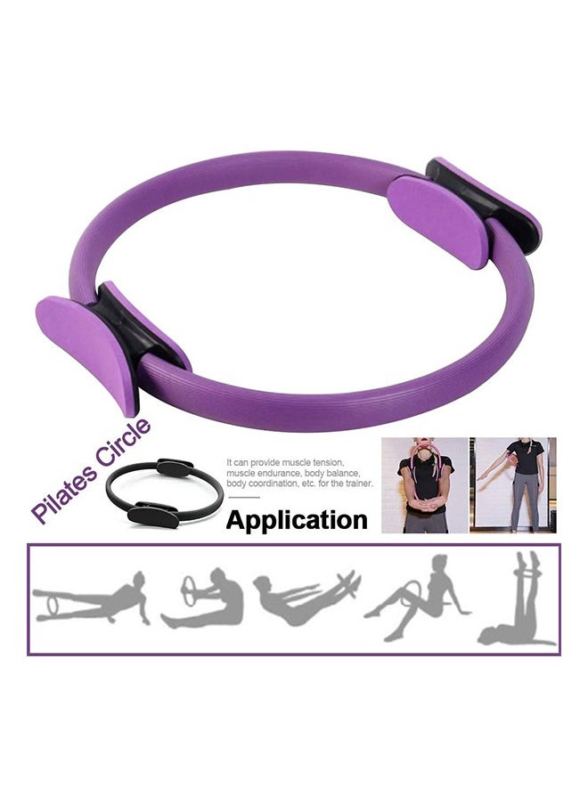 Beauenty Sports Fitness Pilates Circle Yoga Ring For Women 38X38cm Purple  - Image 5