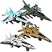 ArtCreativity United Sates Air Force Diecast Fighter Jet Toy Set of 4 Pullback Mechanism Metal Jet Plane Fighter Toys for Boys Air Force Military Cake Decorations Pull Back Airplane Party Favor - Image 4