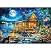 lamplig Puzzles for Adults 1000 Pieces Jigsaw Puzzles 1000 Pieces Lakeside Cabin Moonlight 1000 Piece Puzzles with Letters on Back Puzzle for Fun Game Nights Gift 276x205 inch 11 Poster - Image 2