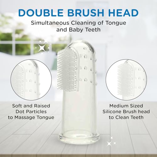 Mee Mee Unqiue Baby Silicone Finger Brush with Super Soft Bristles and Storage Case for Easy Teeth/Gum Cleaning of Kids/Babies(Green). - Image 3