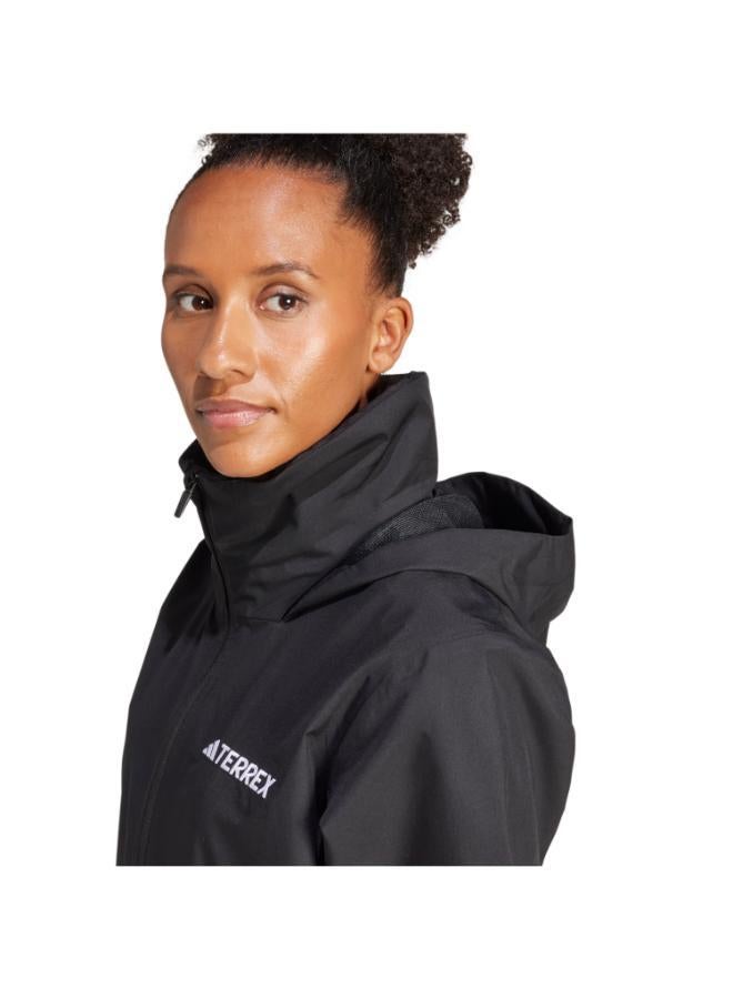 Adidas Terrex Multi Essentials 2 Layer CLIMAPROOF Rain Jacket - Image 4