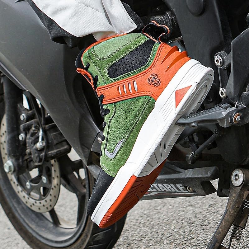 Bofucn Motorcycle Leather Boots - Unisex Street Riding Shoes with Anti-Slip Zipper - Image 2