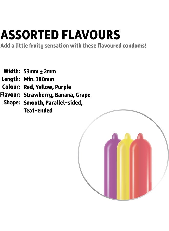 careX Assorted Flavours Condoms | Delicious Fruity Sensation | 12 Count - Image 5