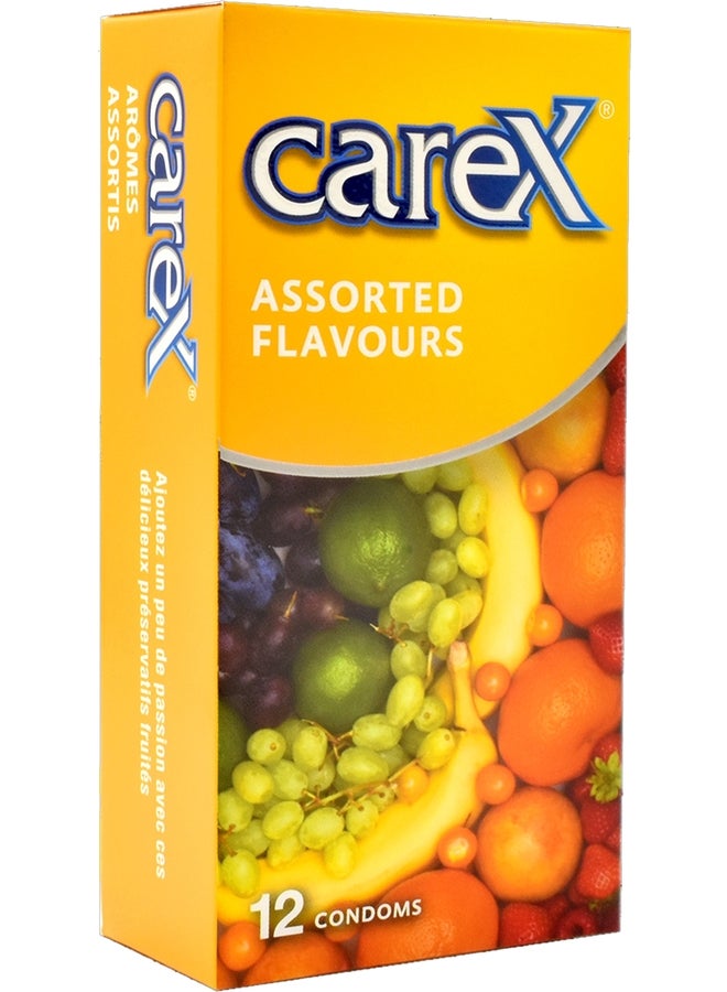 careX Assorted Flavours Condoms | Delicious Fruity Sensation | 12 Count - Image 3