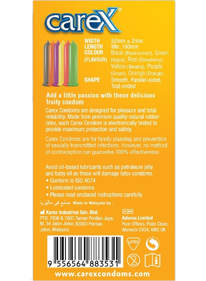 careX Assorted Flavours Condoms | Delicious Fruity Sensation | 12 Count - Image 4