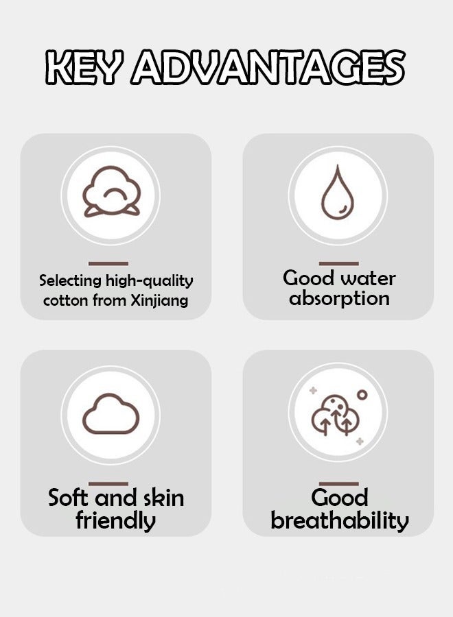 Large Pure Cotton Bath Towel, Textured Striped Pattern 100% Cotton Soft Highly Absorbent Hand Towel for Bathroom Bath Towel Luxury Hotel & Spa Bathroom Hand Towels Washcloth Decoration Bath Sheets (Brown) - Image 5