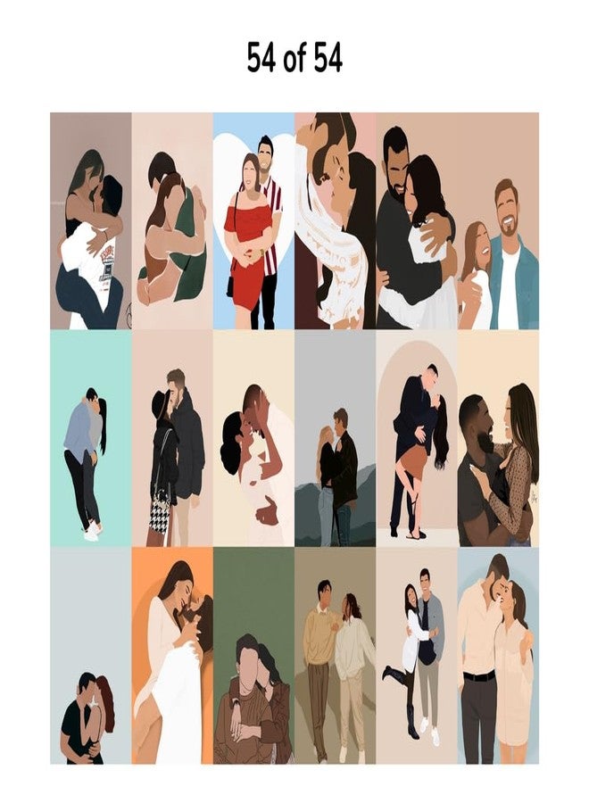 Posters Inc Pack Of 54 Couple Posters,Wall Decoration Items For Living Room And Kitchen, Cute Posters For Home Decor, Gifts For Women And Best Friend, 4x6 Inches Size, 300 GSM Paper - Image 4
