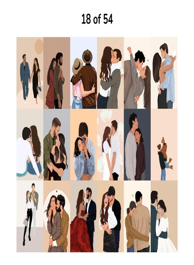 Posters Inc Pack Of 54 Couple Posters,Wall Decoration Items For Living Room And Kitchen, Cute Posters For Home Decor, Gifts For Women And Best Friend, 4x6 Inches Size, 300 GSM Paper - Image 2