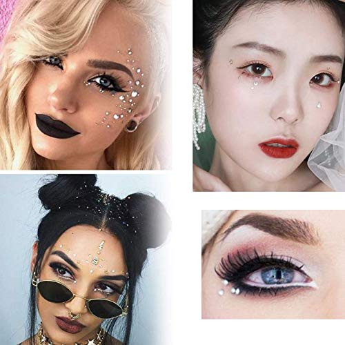 Aeyistry 1 Sheet 81 Pcs Eyes Body Face Jewelry Acrylic Rhinestone Stickers Glitter Flash Crystal Eyes Temporary Tattoo Art Decorations Fashion - Image 3
